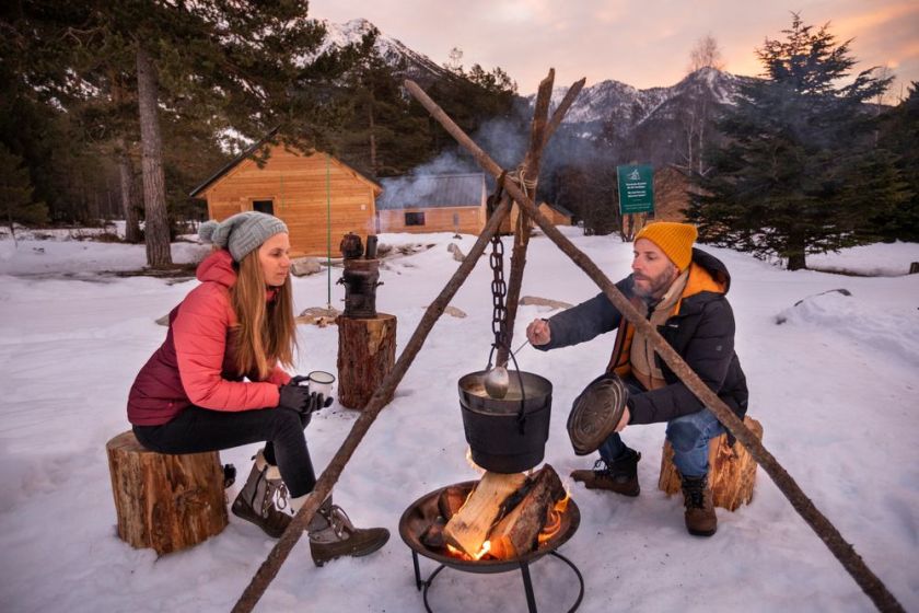 Huttopia La Clarée hiver