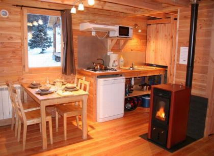 hiver cabane interieur