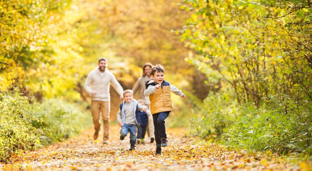 automne famille forêt