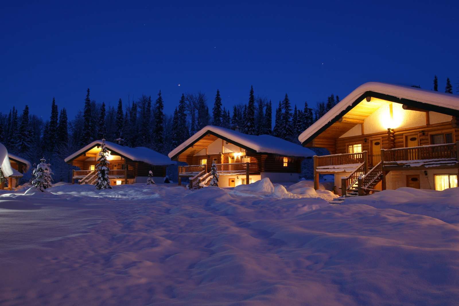 chalet nuit montagne