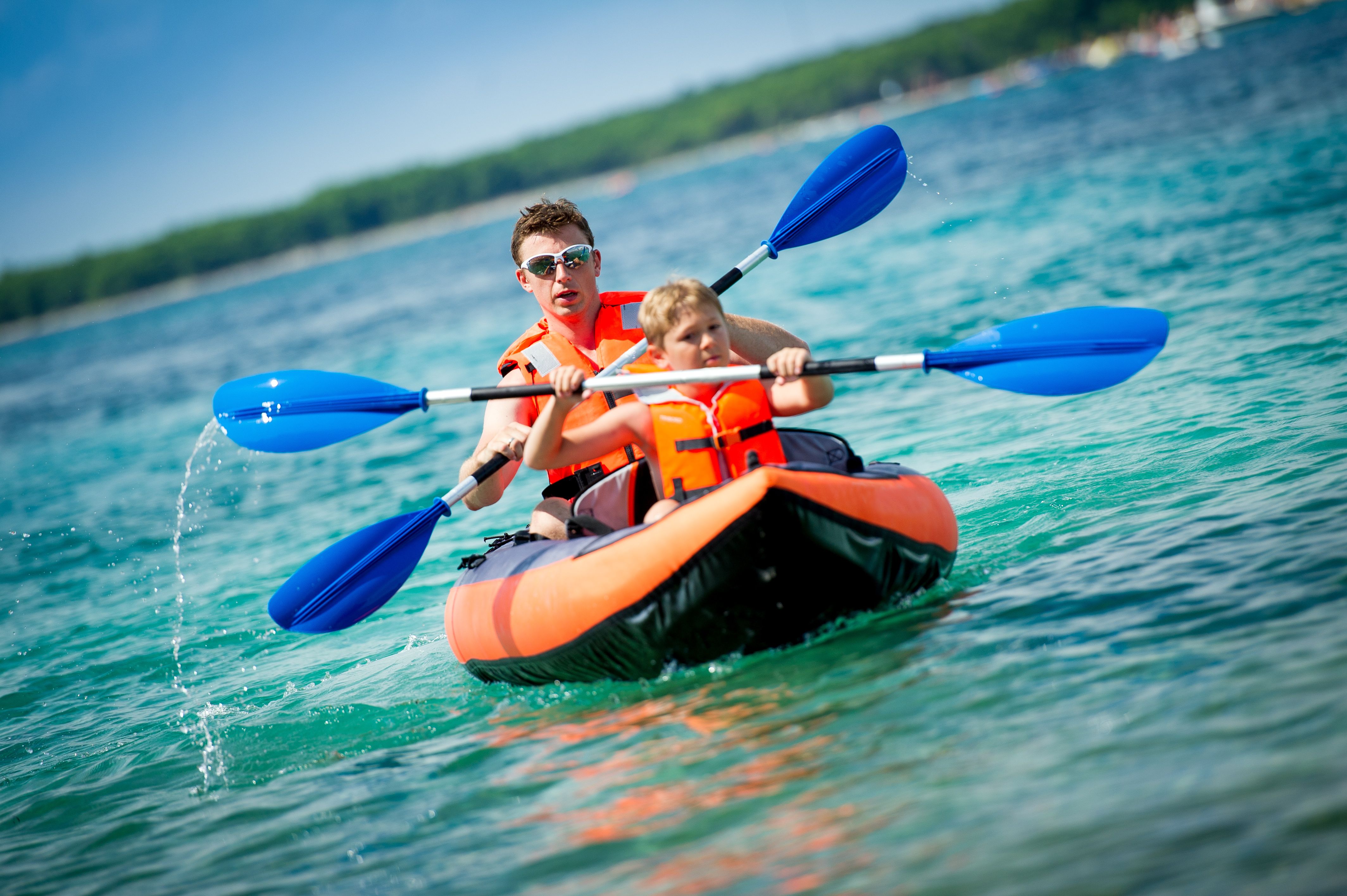 kayak mer père fils