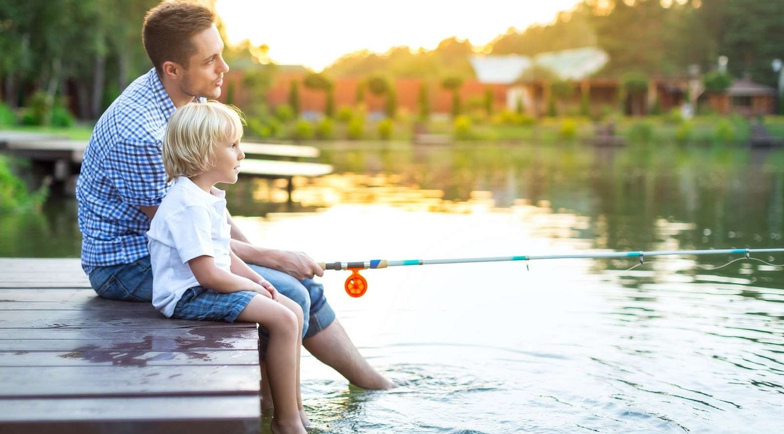 partie de pêche en bord de lac